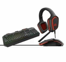 Tzumi Alpha Gaming Battle Group 3 Pieces Keyboard Mouse Headset For PC Console picture