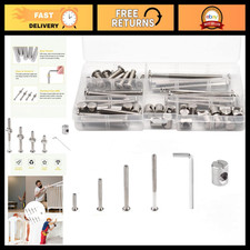 Baby Crib Bed Frame Hardware Kit - M6 Hex Drive Screws & Barrel Nuts (80 Set) picture