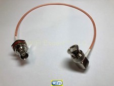 12 inch BNC Male ANGLE to BNC Female BIG Bulkhead RG316 RF Coax Cable Adapter US picture