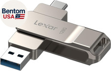 D40E 128GB Dual USB 3.2 Gen 1 Type-C Jump Drive, USB-C Flash Metal Housing Swive picture