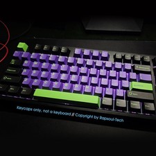 EVA01 EVA-01EVANGELION PBT Doubleshot 126Keycaps setfor MX Mechanical Keyboards picture