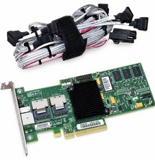 LSI MR SAS 8708EM2 (L3-01144-10A) 3Gb/s PCIe x8 RAID Controller FP + 2x Cables picture