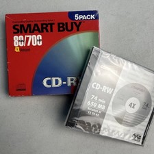 Smart Buy CD-RW (4-pack) 80 min 700 MB Per Disc & Sealed VTG Comp USA CD-RW picture