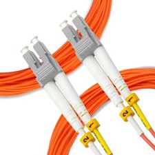 SIIG OM2 LC to LC  50/125 Fiber Optic Patch Cable Multimode Duplex Orange Cord picture