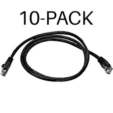 10-Pack Monoprice CAT5e 24AWG Utp Ethernet Patch Cord 3 ft Black picture