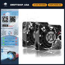 60mm 12V DC Waterproof IP68 Dual Ball Cooling Fan - 5600RPM, 2-Pack for PC picture