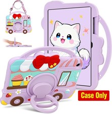Cute Kids Case, Soft Silicone for Samsung Galaxy Tab A9 Plus 11-inch, Purple Col picture