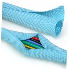 Split Braided Cable Sleeve，Flexible Wire Loom Tubing, 10mm（3/8