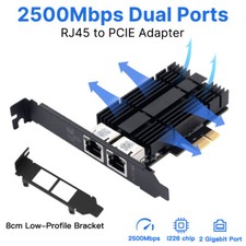 RJ45 Dual Port 2.5GBase-T Intel I226 Card PCIe Network Adapter for Gaming Office picture