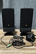 Y2K Cyber Acoustics CA-2022R 2 Piece Amplified Speaker System Black Working picture
