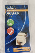 NEW LEVITON Multi-Use CAT 5e JACK Quickport #5G108-A Almond Snap in Design  -Z picture