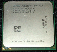 AMD ATHLON 64 X 2  4200+  2.2 GHZ  DUAL CORE PROCESSOR, ADA4200DAA5BV,  SKT. 939 picture