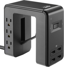 APC Desk Mount Power Station PE6U4, U-Shaped Surge Protector with USB Ports picture
