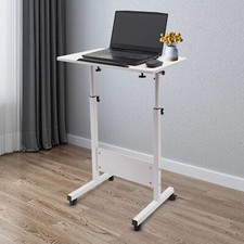 Adjustable Height Standing Desk, Portable Laptop Desk, Rolling Computer Stand picture