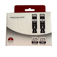 Genuine Canon OEM 225 Black Ink Cartridges PGI-225 PGBK TWIN PACK picture