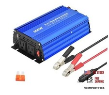 Pure sine Wave Inverter DC12V to AC110V 60Hz with Dual sockets and USB 300W picture