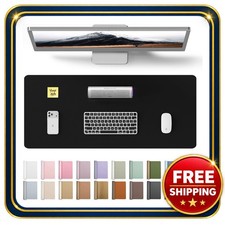 Desk Protector Large Mouse Pad PU Leather Non-Slip Office Desk Mat picture