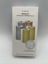 Core Innovations 5 Pack Metallic Adhesive Thermal Paper Rolls Gold Silver picture
