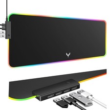 BladeHawks RGB Gaming Mouse Pad with USB Hub 31L x 11.8W inches, Multicolor picture