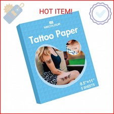 MECOLOUR Printable Temporary Tattoo Paper for LASER Printer,8.5