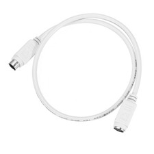 PS/2 Mouse and Keyboard Extension Cable 6 Pin 1.6 Feet Male to Female White picture