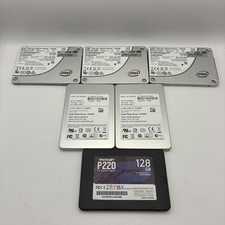 LOT OF 5 128GB 150GB 2.5” Inch SATA SSD Bad Health/SW/No Boot/Dead Mixed *READ* picture