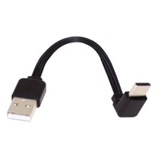 NFHK USB 2.0 Type-A Male to USB-C Type-C Up Down Angled 90 Degree Data Cable picture
