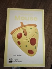 Vivitar  Wireless  Plug & Play 2.4 ghz USB Receiver Pizza Slice Computer Mouse picture