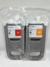2 Pack PFI-2700 Ink Cartridge Pigment Ink for Canon ImagePROGRAF Red and Orange picture
