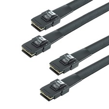2-PACK 6G Internal Mini SAS SFF-8087 to SFF-8087 Cable 100-Ohms 0.8 meter(2.6ft) picture
