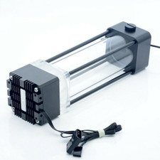 Square Reservoir Water P ooling Tank Reservoir 300mm w/Thermometer+Pump Blak picture