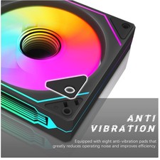RGB 120mm Fan Pack with Hub, ARGB PWM - 5 Pack picture