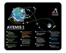 NASA Artemis 2 Flight Path Mouse Pad 1/4 Thick picture
