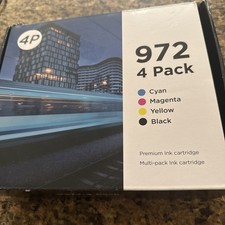 4 pack 972X 972XL Ink Set for HP Pagewide Pro 452dn 452dw 477dn 477dw 552dw 972 picture