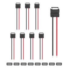 8Pcs Type-C Female USB-C Plug to 2 Pin Bare Wire Connector picture