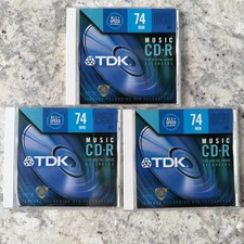 Lot of 3 TDK Music CD-R Audio Recorders 74 Min 650MB All Speed *Not Sealed picture