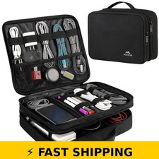 MATEIN Large Travel Cable Organizer Bag for Electronics Accessories - Black picture