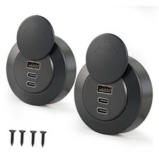 72W 3-Port RV USB Outlet, Dual PD 3.0 Type-C & QC3.0 Fast Charger 2 Pcs picture