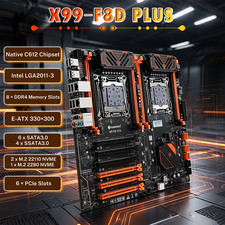 X99-F8D PLUS Dual CPU LGA2011-3 Motherboard, Xeon E5 V3 V4, 2.5G LAN, DDR4 x8 picture