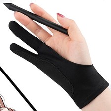 2 Finger Artist Glove Drawing Tablet iPad Touch Screen Anti Smudge picture