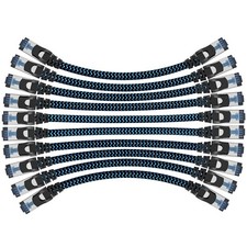 Cat 8 Ethernet Patch Cable 12ft, 10-Pack, Nylon‐Braided RJ45 Cable picture