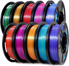 3D Printer Filament Bundle,1.75Mm Silk PLA Filament Multicolor 250G*10 Rolls,Bul picture