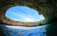 Landscape beach island sand grass sea tropical mexico Custom Gaming Mat Desk picture