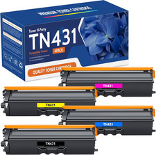 4-Pack Black Cyan Magenta Yellow Toner H-Party TN431 Compatible With Brother picture