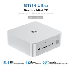 Beelink Mini PC Game GTi14 Intel Core Ultra 9 185H DDR5 32GB+1TB 5.1GHz Silver picture