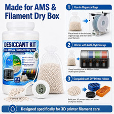 4A Molecular Sieve Desiccant for 3D Printer Filament 2LB Beads Kit with Digital picture