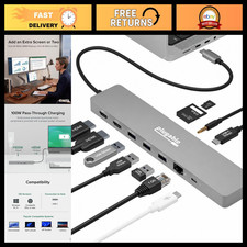 11-in-1 USB-C Hub with 100W Pass-Through Power, Multiport Adapter for Laptops & picture