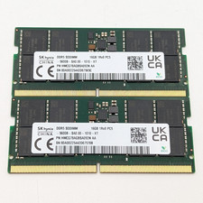 SK Hynix 32GB (2x16GB) DDR5-5600 PC5-44800 SODIMM RAM (HMCG78AGBSA092N AA) picture