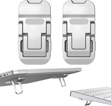 2 Pcs Zinc Alloy Foldable Laptop Stands, Portable Computer Keyboard Riser Feet w picture