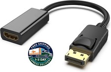 Adaptador DisplayPort 4K a HDMI, unidireccional, DP 1.2 de ordenador a HDMI 1.4. picture